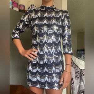 Navy Sequin Dress
